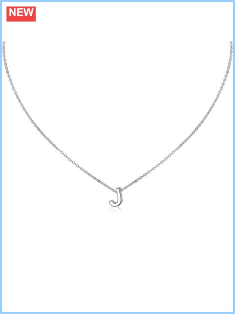 Tiny Initial Necklace for Women Stainless Steel 18K Gold Plated